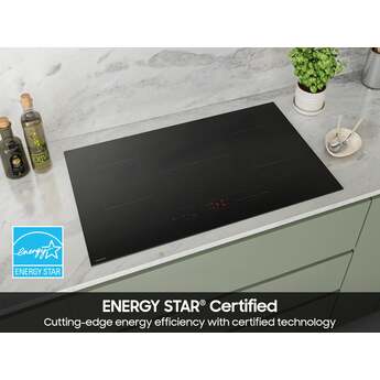Samsung Induction Cooktop with 5 Induction Burners, Digital Touch Controls, Anti-Scratch Matte Glass Cooktop, 4.3kW Power Burner, Sync Burner, Wi-Fi, Hot Surface Indicator, Simmer Function, Safety Shutoff, ADA Compliant, and ENERGY STAR® Certified: Black, 36 Inch Width — thumbnail 14