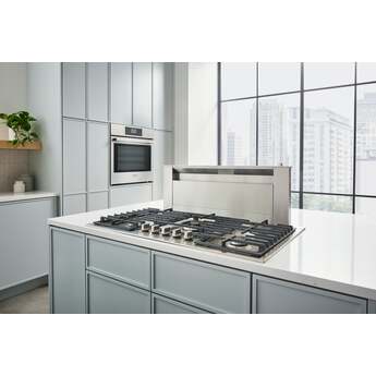 Bosch Built-In Downdraft with 3-Speeds, Multiple Ducting Options, Recirculation Mode, Charcoal Filter, Splatter Guard and Retractable Design (Blower Sold Separately): Stainless Steel — thumbnail 3