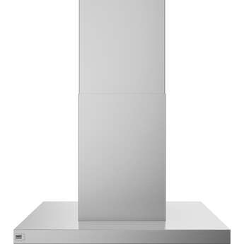 GE 36 Inch Island Smart Chimney Hood with 610 CFM Internal Blower, Push Button Controls, LED Hood Light, Clean Air Sensors, Built-in WiFi, and ADA Compliant: Stainless Steel