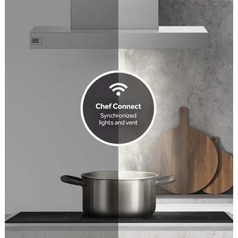 GE 36 Inch Island Smart Chimney Hood with 610 CFM Internal Blower, Push Button Controls, LED Hood Light, Clean Air Sensors, Built-in WiFi, and ADA Compliant: Stainless Steel — thumbnail 12