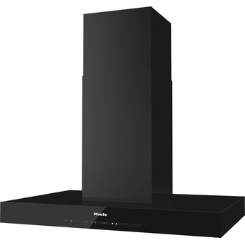 Miele 36 Inch Island Hood with LED Lighting, Con@ctivity, Automatic Switch-off, Active AirClean, Stainless-steel Grease Filters, Safety Turn Off and Tempered Glass: Obsidian Black