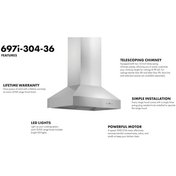 Z Line ZLINE 697I30448 48 Inch Island Mount Ducted Hood — thumbnail 2