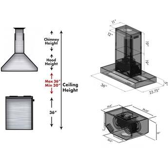 Z Line ZLINE KECOMIRD36 36 Inch Island Mount Ducted Hood — thumbnail 20