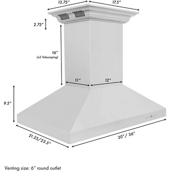 Z Line ZLINE KL3ICRNBT48 48 Inch Island Mount Ducted Hood — thumbnail 5