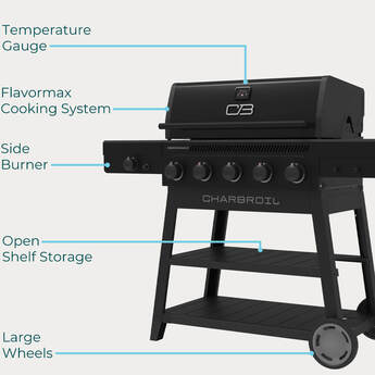Performance Series FlavorMax 5-Burner Gas Grill - Black — thumbnail 4