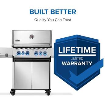 Napoleon Prestige 500 RSIB Grill with Infrared Side and Rear Burner: Stainless Steel, Liquid Propane — thumbnail 13