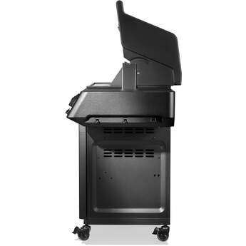 Napoleon 65 Inch Freestanding Gas Grill with 883 sq. in. Total Cooking Area, 82,000 BTU, 6 Burners, Blue LED Lights, Control Knobs, Rugged Wheels, and Rotisserie: Matte Black, Liquid Propane — thumbnail 16