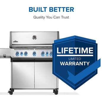 Napoleon Prestige 665 5 Burner Propane Grill With Rotisserie And Side Burner: Stainless Steel, Natural Gas — thumbnail 8