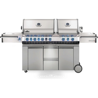 Napoleon Prestige Pro 825 RSBI Liquid Propane Grill with Power Side Burner & Infrared Rear and Bottom Burners