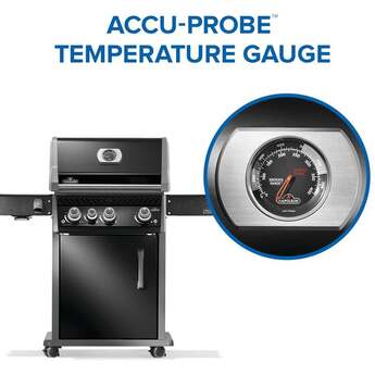 Napoleon Rogue Pro 425 Grill With Infrared Side Burner: Black, Liquid Propane — thumbnail 7