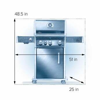 Napoleon Rogue Pro 425 Grill With Infrared Side Burner: Black, Liquid Propane — thumbnail 9