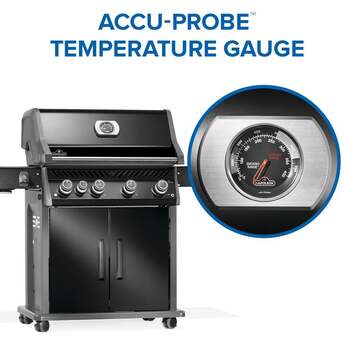 Napoleon Rogue Pro 525 Grill With Infrared Side Burner: Black, Natural Gas — thumbnail 10