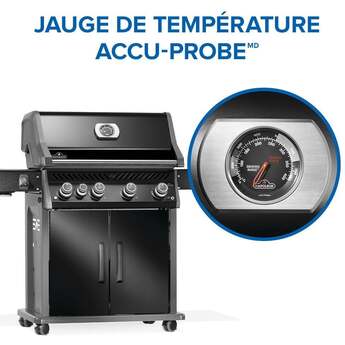 Napoleon Rogue Pro 525 Grill With Infrared Side Burner: Black, Natural Gas — thumbnail 8