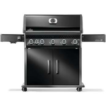 Napoleon Rogue Pro 625 Grill With Infrared Side Burner: Black, Natural Gas
