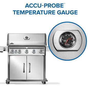 Napoleon Rogue Pro 625 Grill With Infrared Side Burner: Stainless Steel, Liquid Propane — thumbnail 7