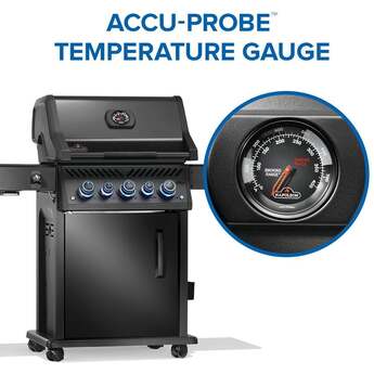 Napoleon Phantom Rogue PRO-S 425 Grill With Infrared Side And Rear Burners: Matte Black, Liquid Propane — thumbnail 8