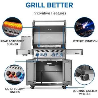 Napoleon Rogue PRO-S 525 Grill With Infrared Side And Rear Burners: Stainless Steel, Liquid Propane — thumbnail 17