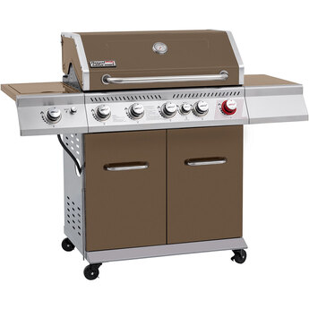 5-Burner BBQ Liquid Propane Gas Grill - Coffee — thumbnail 3