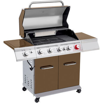 5-Burner BBQ Liquid Propane Gas Grill - Coffee — thumbnail 5