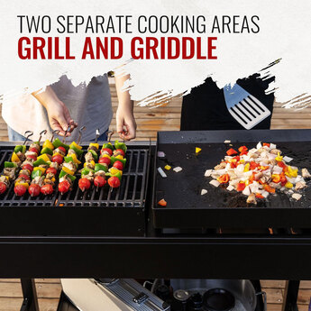 4 Burner Propane Gas Grill and Griddle Combo with Folding Legs — thumbnail 5