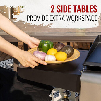 4 Burner Propane Gas Grill and Griddle Combo with Folding Legs — thumbnail 6