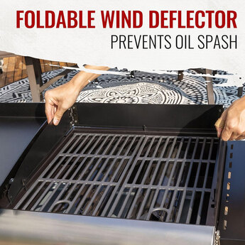4 Burner Propane Gas Grill and Griddle Combo with Folding Legs — thumbnail 8