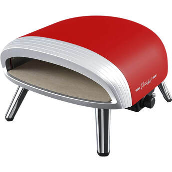 16 inch Matte Red Classic Retro Propane Pizza Oven