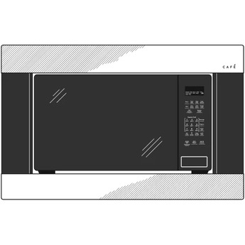 Cafe 1.5 cu.ft. Black Countertop Microwave - Convection - ADA Compliant — thumbnail 21