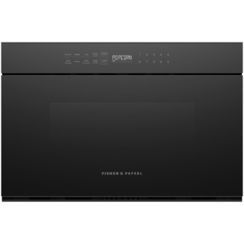 Fisher Paykel OMD24SDB1 Contemporary Series 24 Inch Microwave Drawer Black Glass
