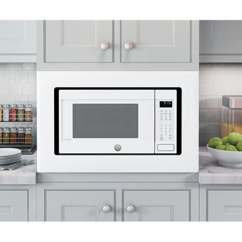GE Profile 1.5 Cu. Ft. White Countertop Microwave - Convection — thumbnail 3