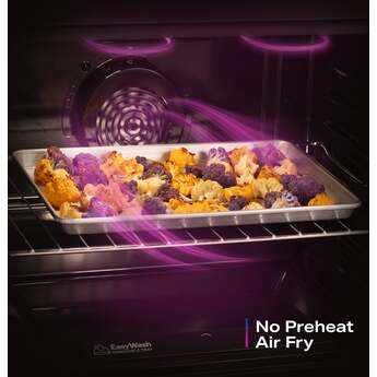 GE 30 Inch Profile Freestanding Radiant Electric Range With 5 Elements, Steam Cleaning, Storage Drawer, Convection And Energy Star Rating: Fingerprint Resistant Stainless Steel — thumbnail 10