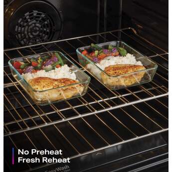 GE 30 Inch Profile Freestanding Radiant Electric Range With 5 Elements, Steam Cleaning, Storage Drawer, Convection And Energy Star Rating: Fingerprint Resistant Stainless Steel — thumbnail 15