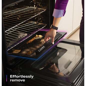 GE 30 Inch Profile Freestanding Radiant Electric Range With 5 Elements, Steam Cleaning, Storage Drawer, Convection And Energy Star Rating: Fingerprint Resistant Stainless Steel — thumbnail 2