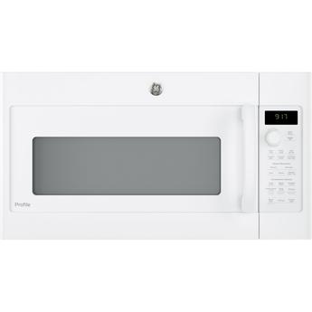 GE Profile 1.7 Cu. Ft. White Over-the-Range Microwave - Convection - 300 CFM