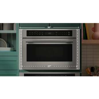 KitchenAid 24 Inch Built-In More-In-One Convection Microwave Speed Oven with Air Fry Mode, 1.8 cu. ft. Capacity, Turntable-Free Design, Steam Clean Mode, White LCD Display, Ultra-Bright LED Interior Lighting, and PrintShield™ Finish: Stainless Steel — thumbnail 11