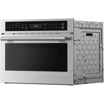 KitchenAid 24 Inch Built-In More-In-One Convection Microwave Speed Oven with Air Fry Mode, 1.8 cu. ft. Capacity, Turntable-Free Design, Steam Clean Mode, White LCD Display, Ultra-Bright LED Interior Lighting, and PrintShield™ Finish: Stainless Steel — thumbnail 17