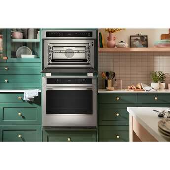 KitchenAid 24 Inch Built-In More-In-One Convection Microwave Speed Oven with Air Fry Mode, 1.8 cu. ft. Capacity, Turntable-Free Design, Steam Clean Mode, White LCD Display, Ultra-Bright LED Interior Lighting, and PrintShield™ Finish: Stainless Steel — thumbnail 23