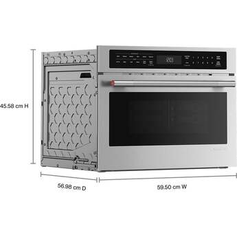 KitchenAid 24 Inch Built-In More-In-One Convection Microwave Speed Oven with Air Fry Mode, 1.8 cu. ft. Capacity, Turntable-Free Design, Steam Clean Mode, White LCD Display, Ultra-Bright LED Interior Lighting, and PrintShield™ Finish: Stainless Steel — thumbnail 25