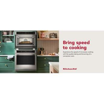 KitchenAid 24 Inch Built-In More-In-One Convection Microwave Speed Oven with Air Fry Mode, 1.8 cu. ft. Capacity, Turntable-Free Design, Steam Clean Mode, White LCD Display, Ultra-Bright LED Interior Lighting, and PrintShield™ Finish: Stainless Steel — thumbnail 28