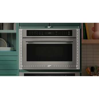 KitchenAid 24 Inch Built-In More-In-One Convection Microwave Speed Oven with Air Fry Mode, 1.8 cu. ft. Capacity, Turntable-Free Design, Steam Clean Mode, White LCD Display, Ultra-Bright LED Interior Lighting, and PrintShield™ Finish: Stainless Steel — thumbnail 29