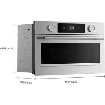 KitchenAid KMBS730SPS 30 Inch Built-In Microwave Oven PrintShield Stainless Finish — thumbnail 7