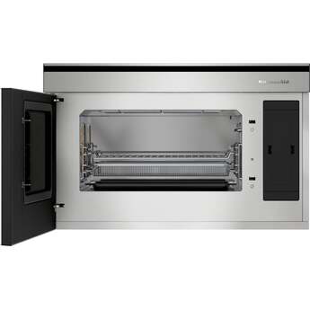 KitchenAid 30 Inch Built-In More-in-One Convection Smart Microwave Oven with 1.1 cu. ft. Capacity, Air Fry Mode, 950-Watt Microwave Cooking Power, Temperature Probe, Steam Clean Mode, Backlit Touch Controls, and Turntable-Free Design: Printshield Stainless — thumbnail 10