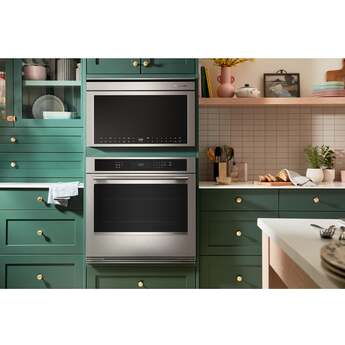 KitchenAid 30 Inch Built-In More-in-One Convection Smart Microwave Oven with 1.1 cu. ft. Capacity, Air Fry Mode, 950-Watt Microwave Cooking Power, Temperature Probe, Steam Clean Mode, Backlit Touch Controls, and Turntable-Free Design: Printshield Stainless — thumbnail 16