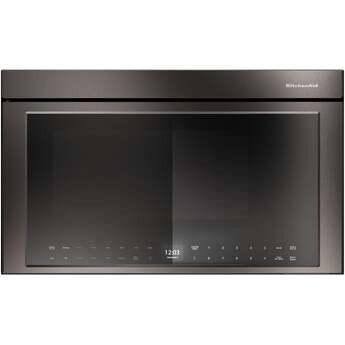 KitchenAid 1.1 Cu. Ft. Multifunction Over-the-Range Microwave Oven with Flush Built-In Design: Black Ore — thumbnail 2