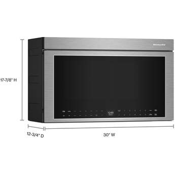 KitchenAid 1.1 Cu. Ft. Multifunction Over-the-Range Microwave Oven with Flush Built-In Design: PrintShield Stainless — thumbnail 21