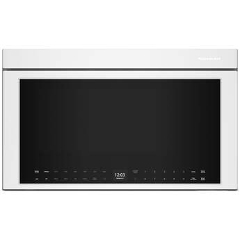 KitchenAid 1.1 Cu. Ft. Multifunction Over-the-Range Microwave Oven with Flush Built-In Design: White