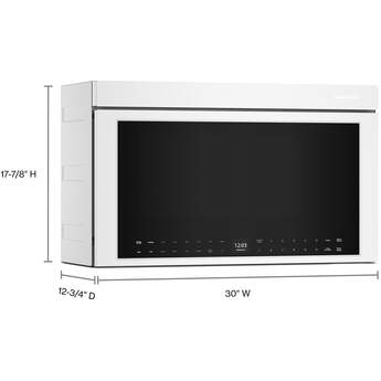 KitchenAid 1.1 Cu. Ft. Multifunction Over-the-Range Microwave Oven with Flush Built-In Design: White — thumbnail 9