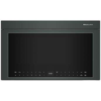 KitchenAid 30 Inch Multifunction Over-the-Range Smart Microwave Oven with 1.1 Cu. Ft. Capacity, 3-Speed 400 CFM Blower, 1800 Watts, 10 Power Levels, One Touch Cooking, WiFi Capable, Centrifugal Blower, Infrared Sensor Modes, Flush Built-In Design, Integrated Meat Thermometer and ADA Compliant: Juniper