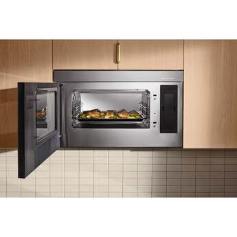 KitchenAid 30 Inch Multifunction Over-the-Range Smart Microwave Oven with 1.1 Cu. Ft. Capacity, 3-Speed 400 CFM Blower, 1800 Watts, 10 Power Levels, One Touch Cooking, WiFi Capable, Centrifugal Blower, Infrared Sensor Modes, Flush Built-In Design, Integrated Meat Thermometer and ADA Compliant: PrintShield Stainless — thumbnail 14