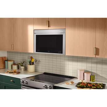 KitchenAid 30 Inch Multifunction Over-the-Range Smart Microwave Oven with 1.1 Cu. Ft. Capacity, 3-Speed 400 CFM Blower, 1800 Watts, 10 Power Levels, One Touch Cooking, WiFi Capable, Centrifugal Blower, Infrared Sensor Modes, Flush Built-In Design, Integrated Meat Thermometer and ADA Compliant: PrintShield Stainless — thumbnail 17